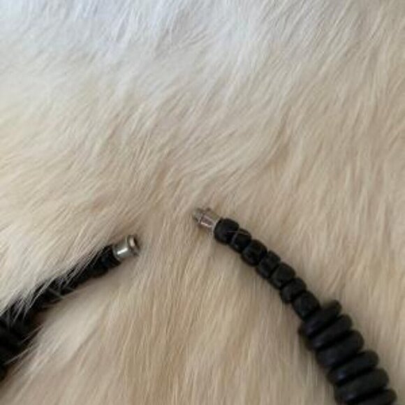 Vintage Chunky Wood & Round Disc Necklace. Boho. Y2K - Picture 2 of 5